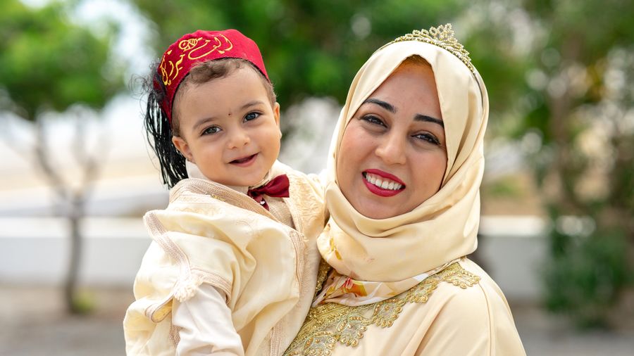 A mother and her child
